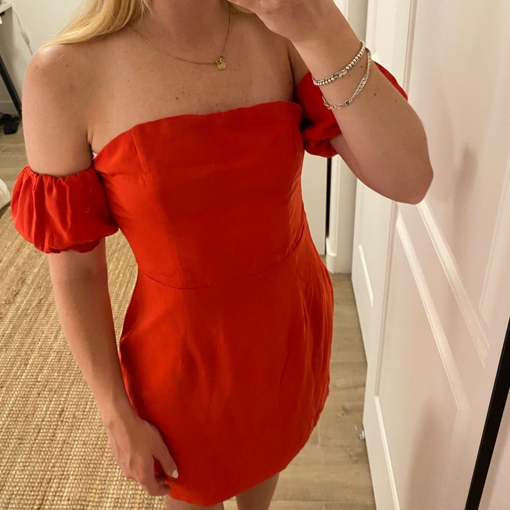 by the way. Red Mini Dress